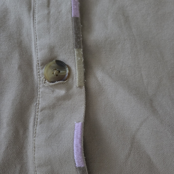 LOFT Cropped Beige Button-Up Jacket Size Medium - Picture 4 of 5